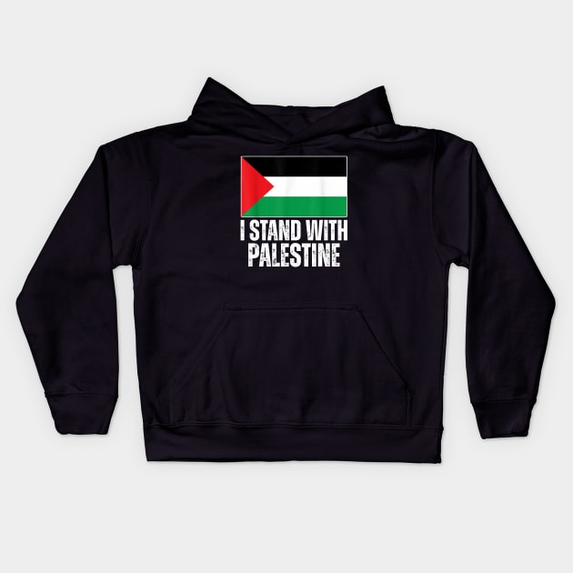 I Stand With Palestine Kids Hoodie by Dalindokadaoua